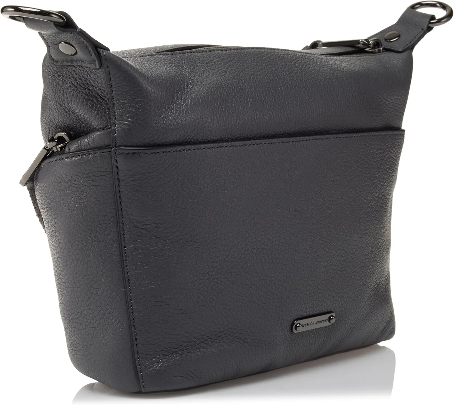 Rebecca Minkoff Small Julian Crossbody, Black/Palladium Silver Hardware
