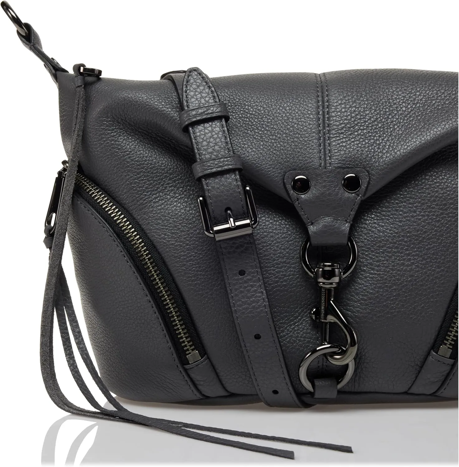 Rebecca Minkoff Small Julian Crossbody, Black/Palladium Silver Hardware