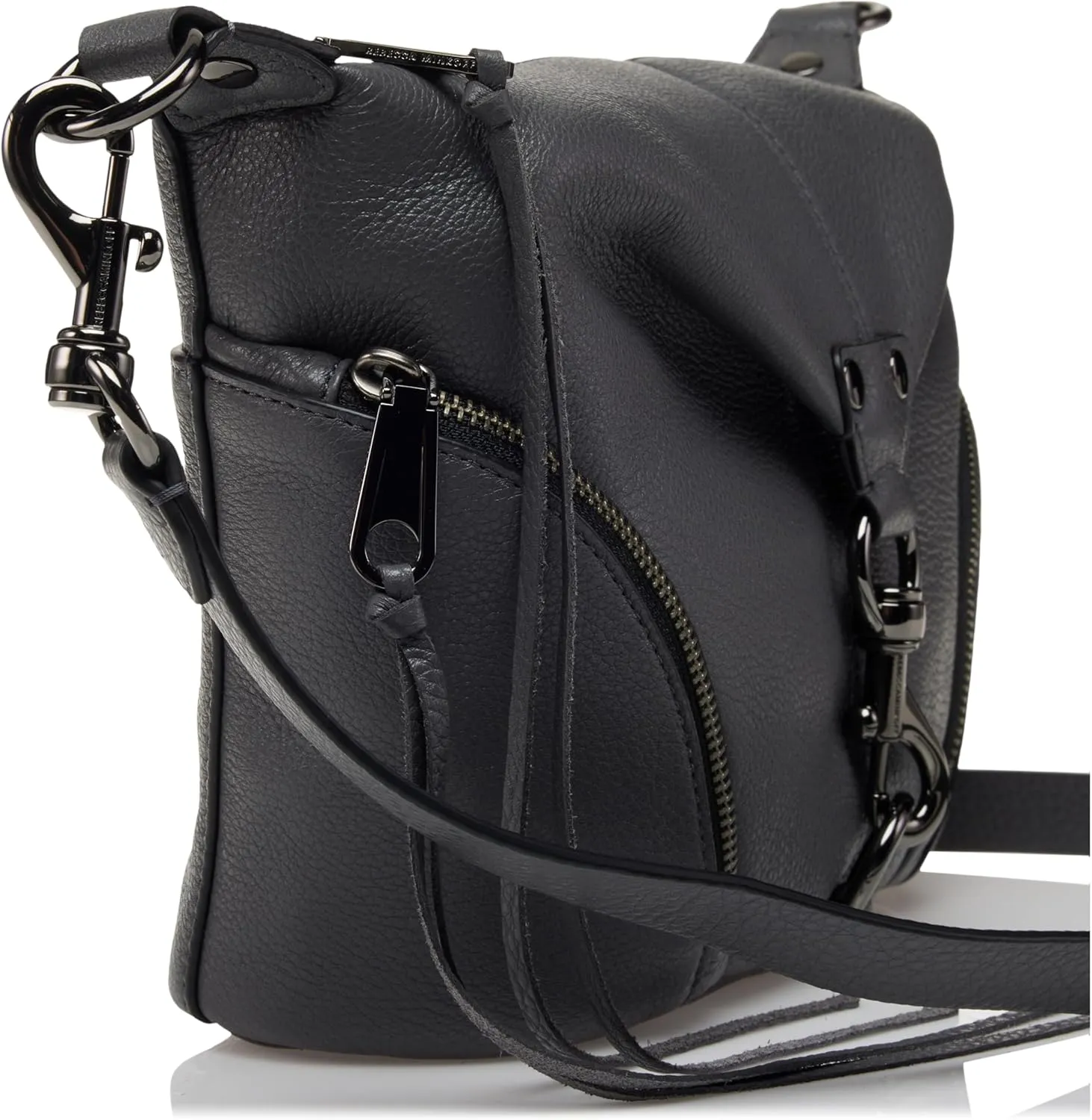 Rebecca Minkoff Small Julian Crossbody, Black/Palladium Silver Hardware