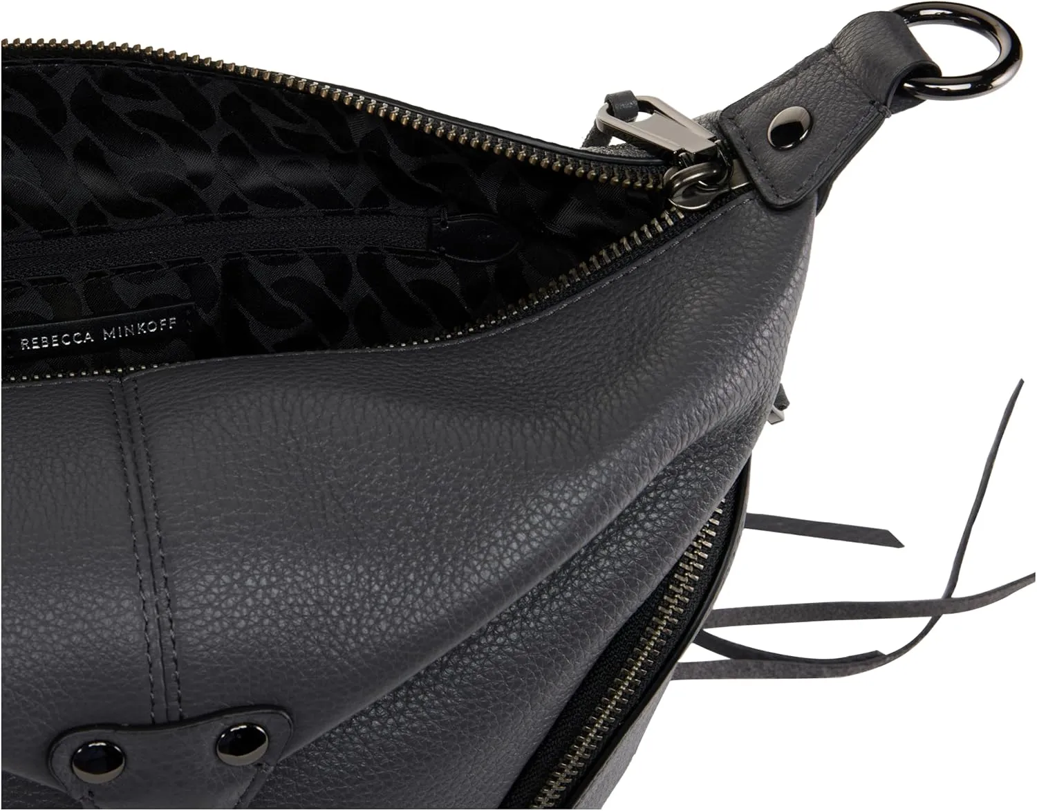 Rebecca Minkoff Small Julian Crossbody, Black/Palladium Silver Hardware