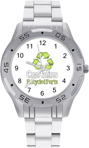 Recycled Parts Organ Donor Simple Stainless Steel Band Business Watch Dress Wrist Unique Luxury Work Casual Waterproof Watches