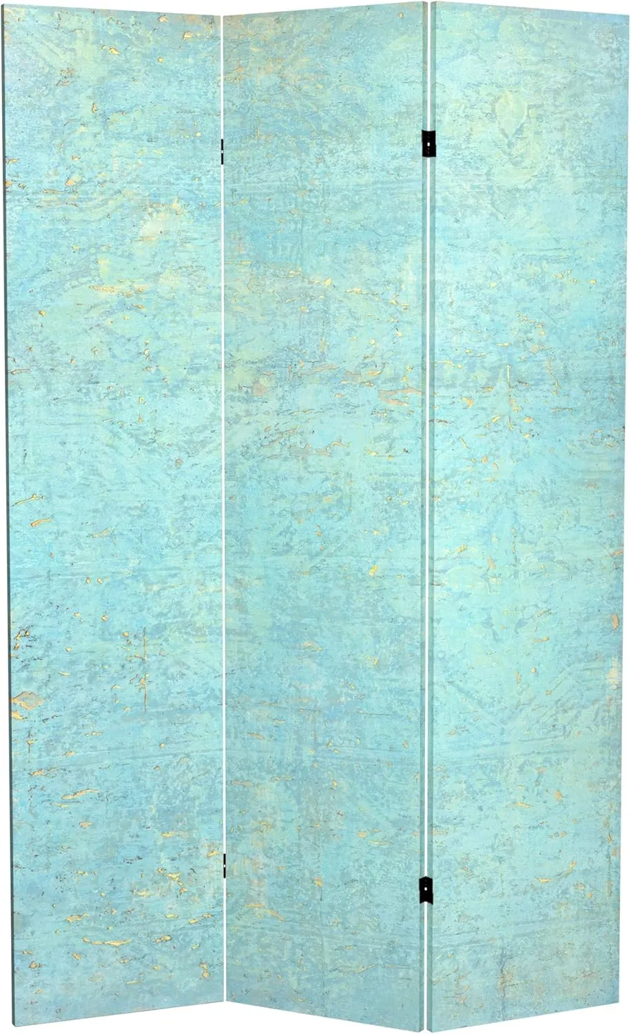 Red Lantern 6 ft. Tall Double Sided Voice of The Sky Canvas Room Divider, Blue