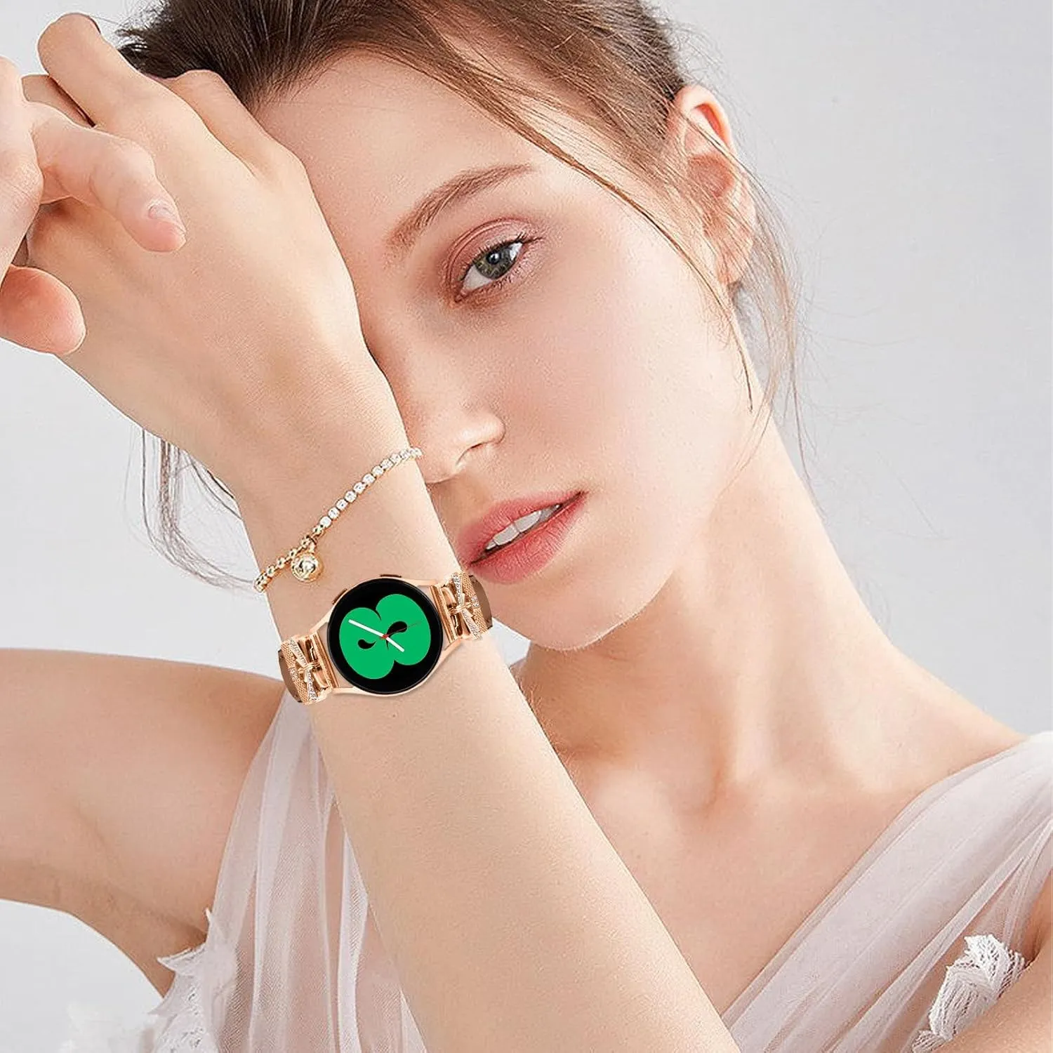 Replacement straps for watches Compatible With Galaxy Watch 3 41mm,Adjustable Genuine Leather Wrist Strap with Metal Buckle for Galaxy Watch 42mm/Active/Active2/Gear S2