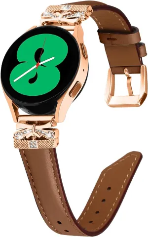 Replacement straps for watches Compatible With Galaxy Watch 3 41mm,Adjustable Genuine Leather Wrist Strap with Metal Buckle for Galaxy Watch 42mm/Active/Active2/Gear S2