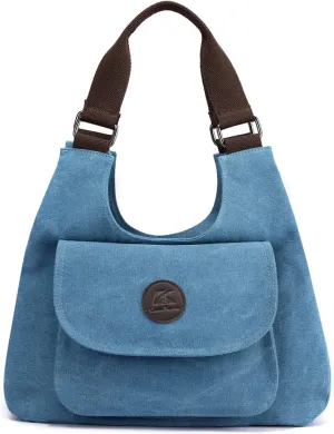 Retro Women Underarm Bag Canvas Shoulder Bag Casual Handbag