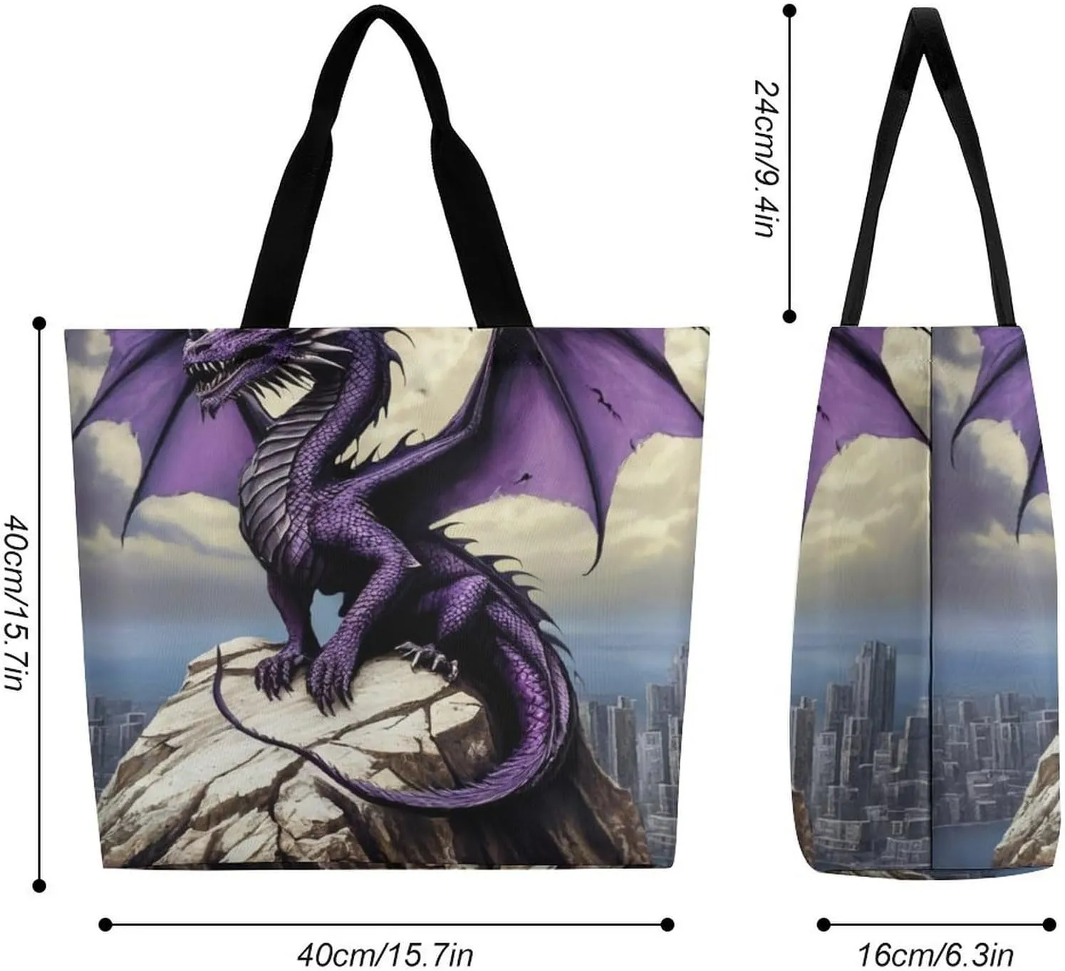 Reusable Grocery Bag for Women, Portable Large Shopping Storage Bag Casual Shoulder Handbags