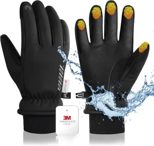 RIGWARL -10℉ Waterproof Kids Snow Gloves with 3M Thinsulate, Anti-Slip Youth Ski Gloves for Boys Girls Women, Kids Winter Gloves for Cold Weather Skiing Snowboard Sledding Alaska Cruise Snowball Fight