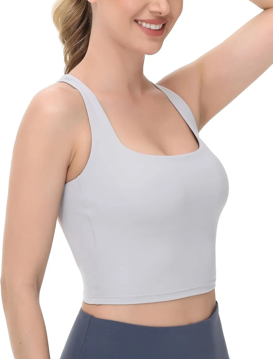 romansong Strappy Yoga Sports Bras for Women Padded Criss-Cross Back Tank Tops