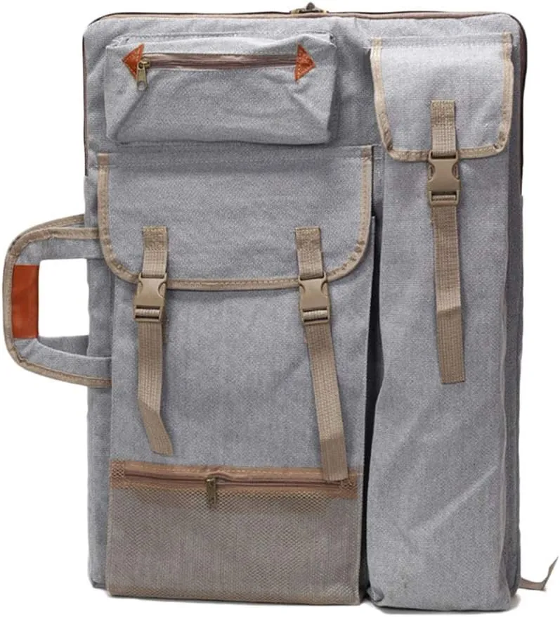 Rucksack Gray Sketch Canvas Bag Shoulder Canvas Canvas Bag Art Supplies 66 * 50cm