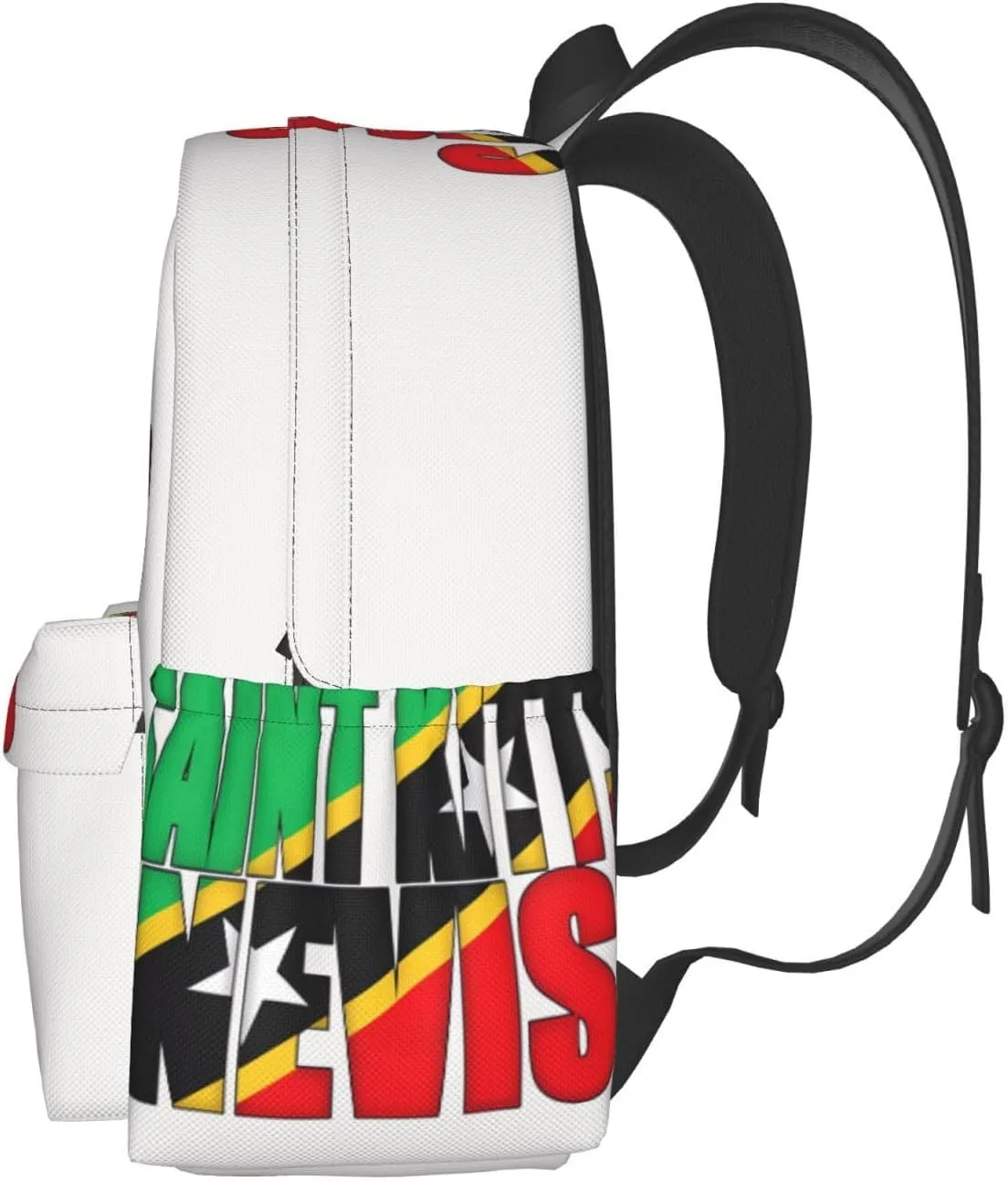 Saint Kitts Nevis Flag Casual Backpack Large Capacity Travel Backpacks Laptop Daypack Commuter Rucksack Adjustable Strap Sports Bags for Hiking Biking