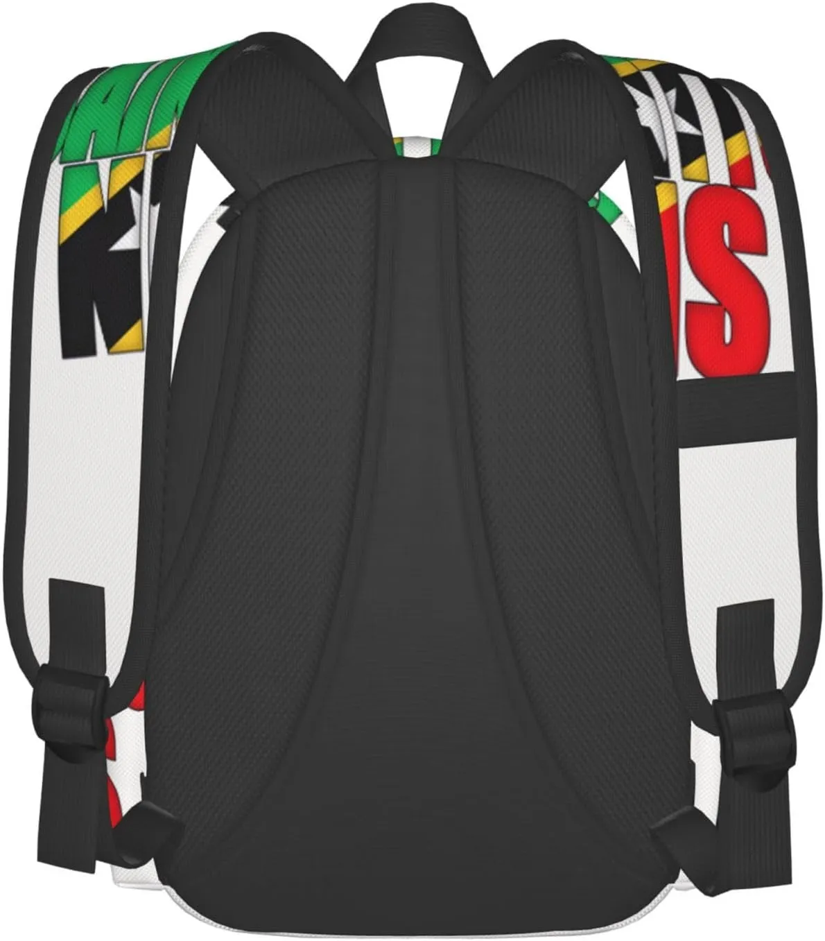Saint Kitts Nevis Flag Casual Backpack Large Capacity Travel Backpacks Laptop Daypack Commuter Rucksack Adjustable Strap Sports Bags for Hiking Biking