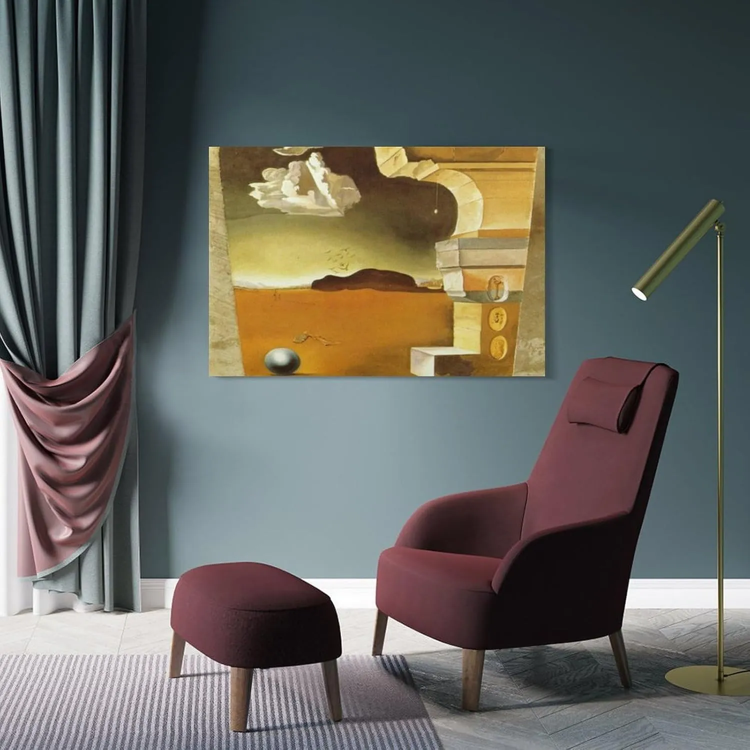 Salvador Dali Poster Mural Painting for Helena Rubinstein (panel 2) Wall Art Poster Scroll Canvas Painting Picture Living Room Decor Home Framed/Unframed 24x36inch(60x90cm)