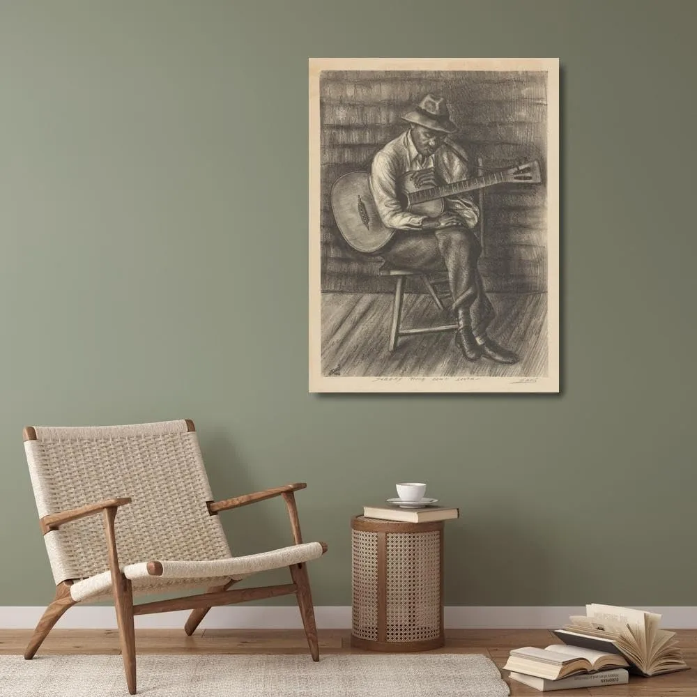Saul Kovner 28x36 Extra Large Gallery Wrapped Canvas Museum Art Print Titled: Sleepy Time down South (1941)