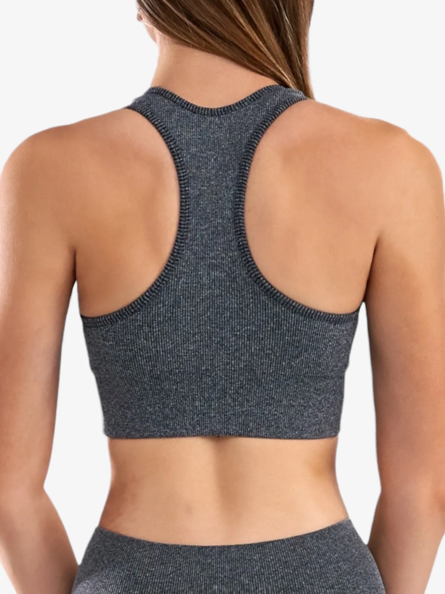 Seamless Ribbed Sports Bra