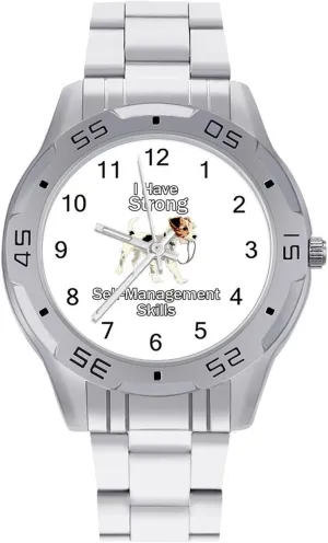 Self-Management Skills Simple Stainless Steel Band Business Watch Dress Wrist Unique Luxury Work Casual Waterproof Watches