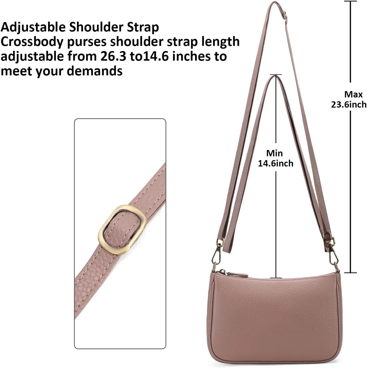 SENDEFN Sling Bag Crossbody Bags for Women Cross Body Purse Leather Fanny Pack Chest Bag for Travel