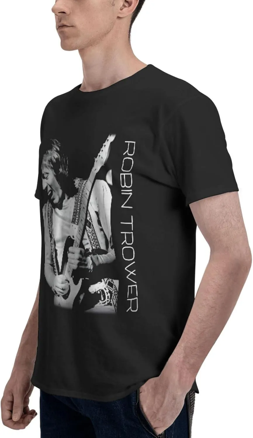 Shirt Men Short Sleeve Crew Neck T-Shirt Casual Fun Rock Printed Tee