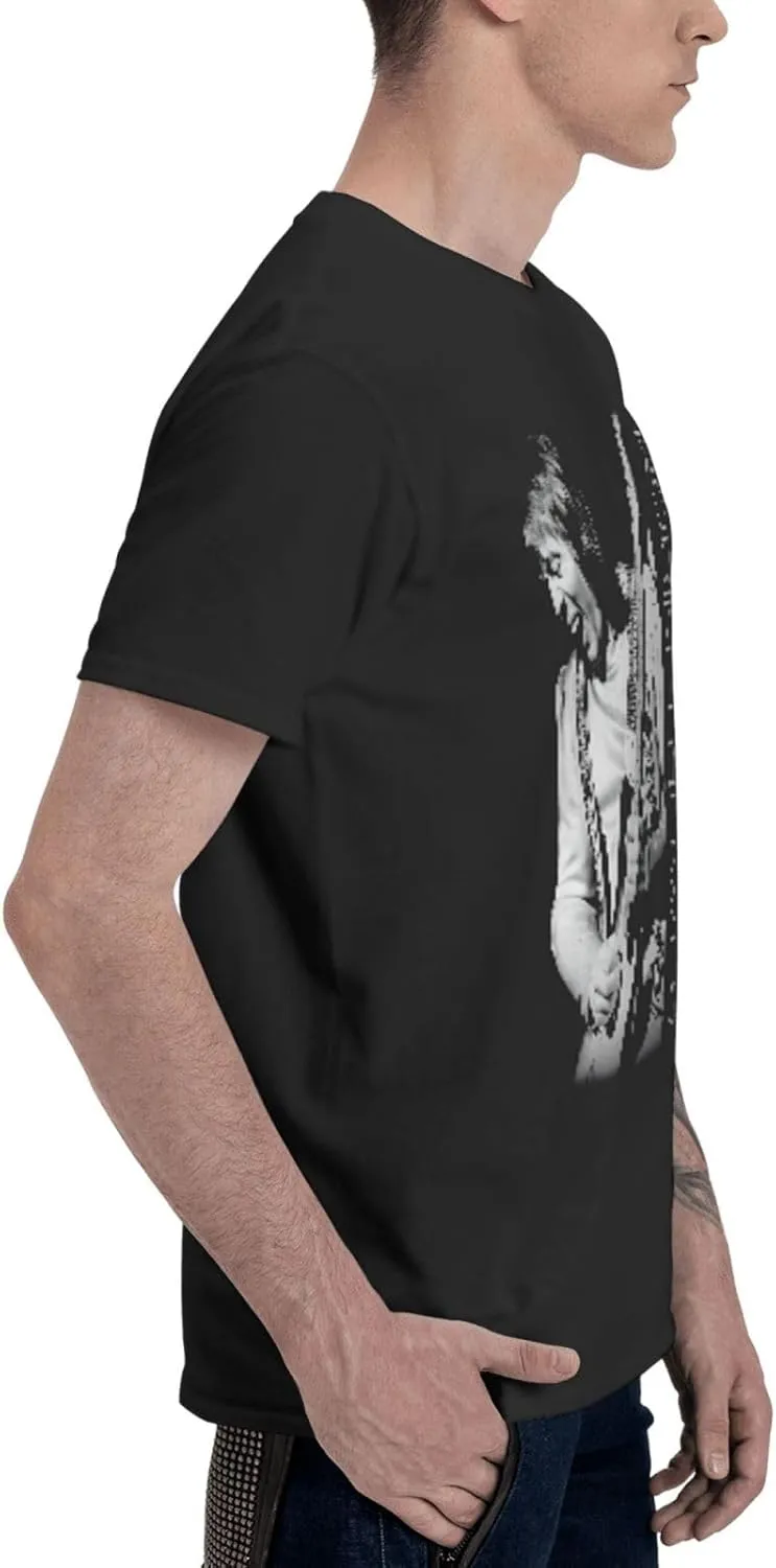 Shirt Men Short Sleeve Crew Neck T-Shirt Casual Fun Rock Printed Tee