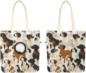Show Head Pet Canvas Shoulder Bag, All Kinds of Dogs Pet Out Bag, Outcrop, Pet Out Shoulder Bag.
