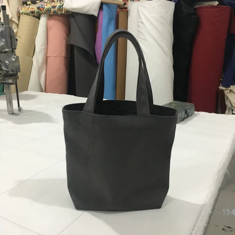 Simple Canvas Bale Of Cotton Lunch Handbags