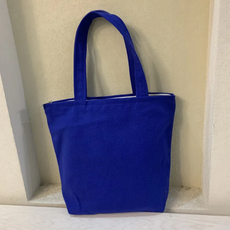 Simple Canvas Bale Of Cotton Lunch Handbags