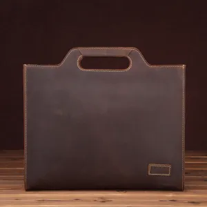 Simple cowhide commercial  Laptop Bag