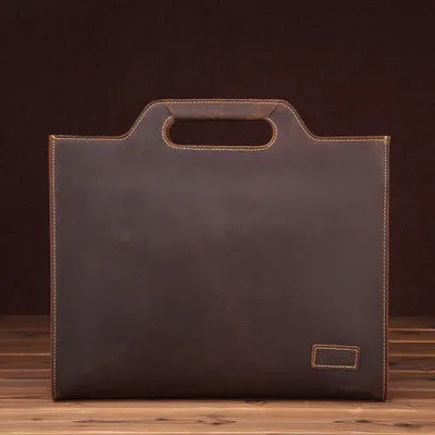 Simple cowhide commercial  Laptop Bag