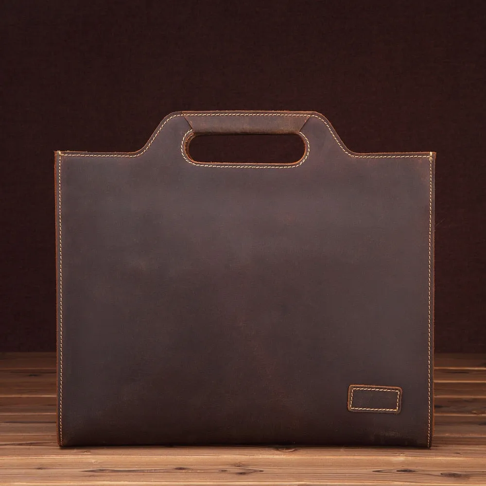 Simple cowhide commercial  Laptop Bag