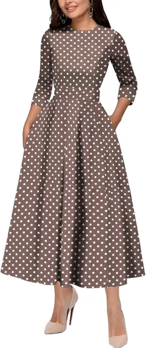 Simple Flavor Women's Vintage Dress Sleeveless O-Neck Party Cocktail Dress
