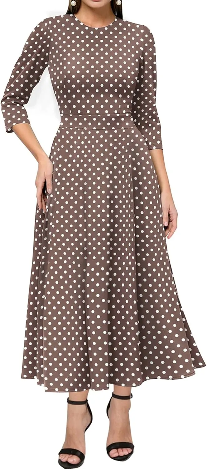 Simple Flavor Women's Vintage Dress Sleeveless O-Neck Party Cocktail Dress