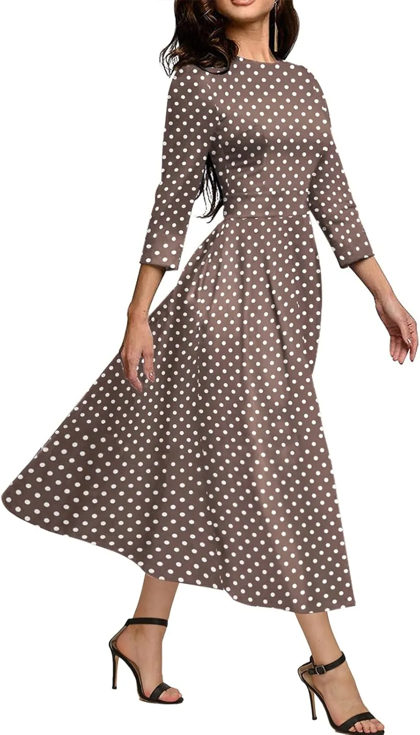 Simple Flavor Women's Vintage Dress Sleeveless O-Neck Party Cocktail Dress