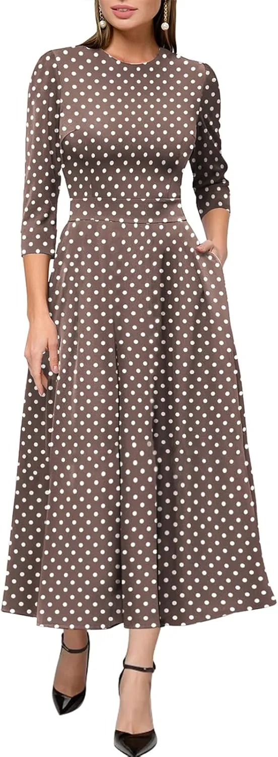 Simple Flavor Women's Vintage Dress Sleeveless O-Neck Party Cocktail Dress