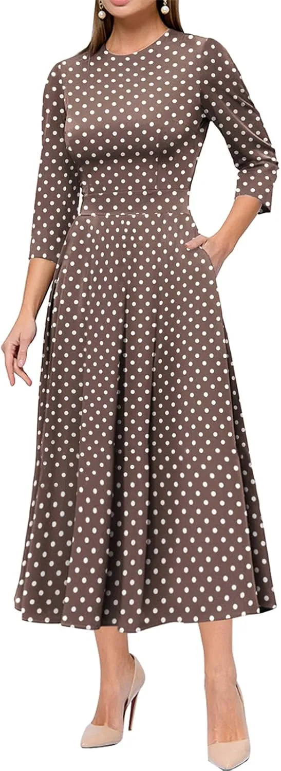 Simple Flavor Women's Vintage Dress Sleeveless O-Neck Party Cocktail Dress