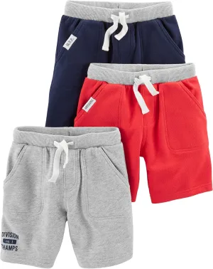 Simple Joys by Carter's Babies, Toddlers, and Boys' Knit Shorts, Pack of 3