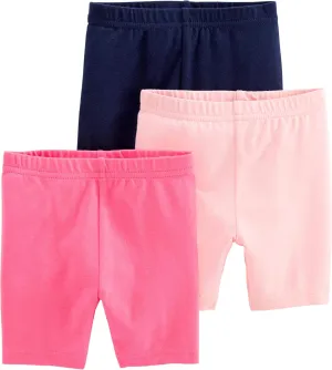 Simple Joys by Carter's Babies, Toddlers, and Girls' Bike Shorts, Pack of 3