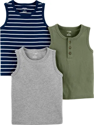 Simple Joys by Carter's Baby Boys' 3-Pack Muscle Tank Tops