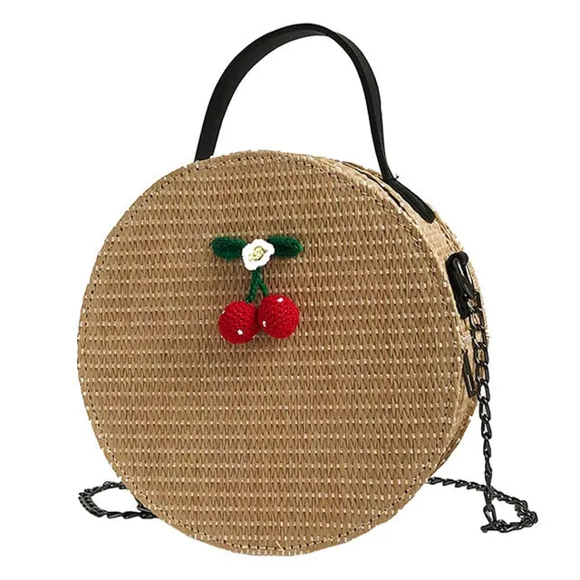 Simple Weave Round Vintage Bag