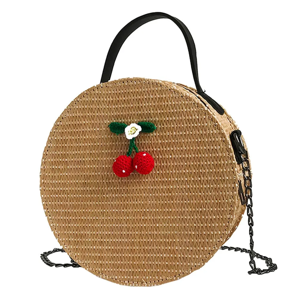 Simple Weave Round Vintage Bag