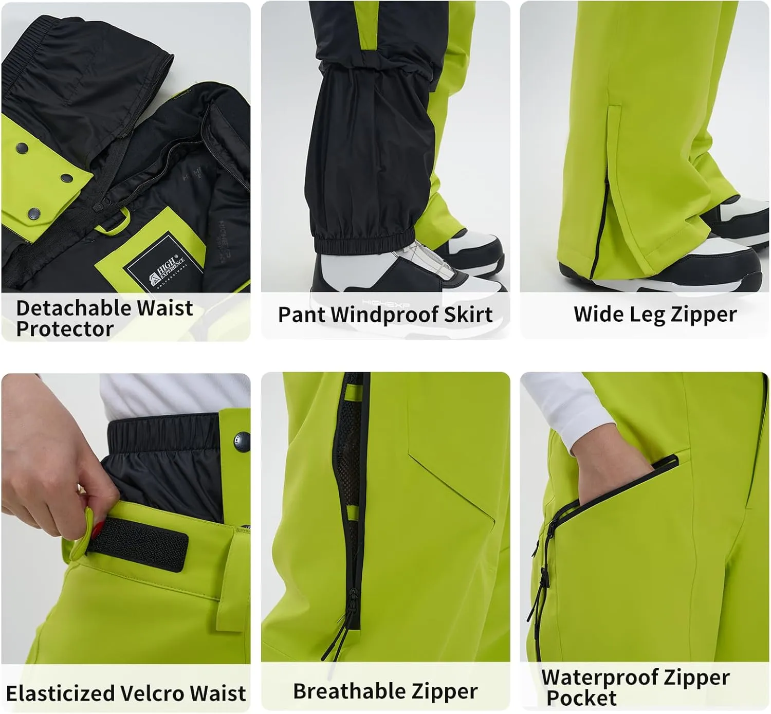 Ski Pants Snow Snowboard Pants Waterproof Insulated Baggy Windproof Hiking Winter Warm for Men Women