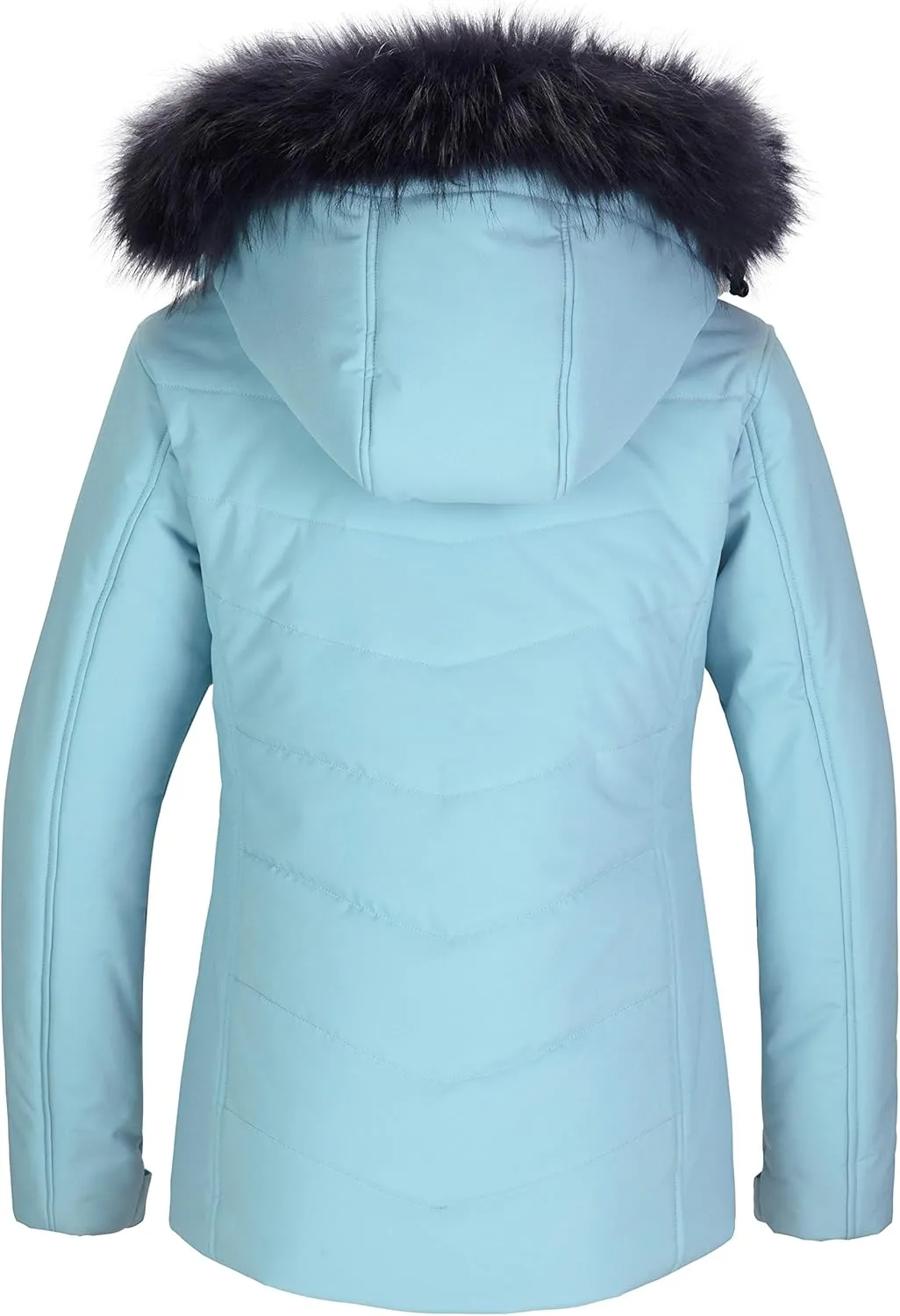 Skieer Women's Waterproof Ski Jacket Warm Puffer Jacket Thick Hooded Winter Coat