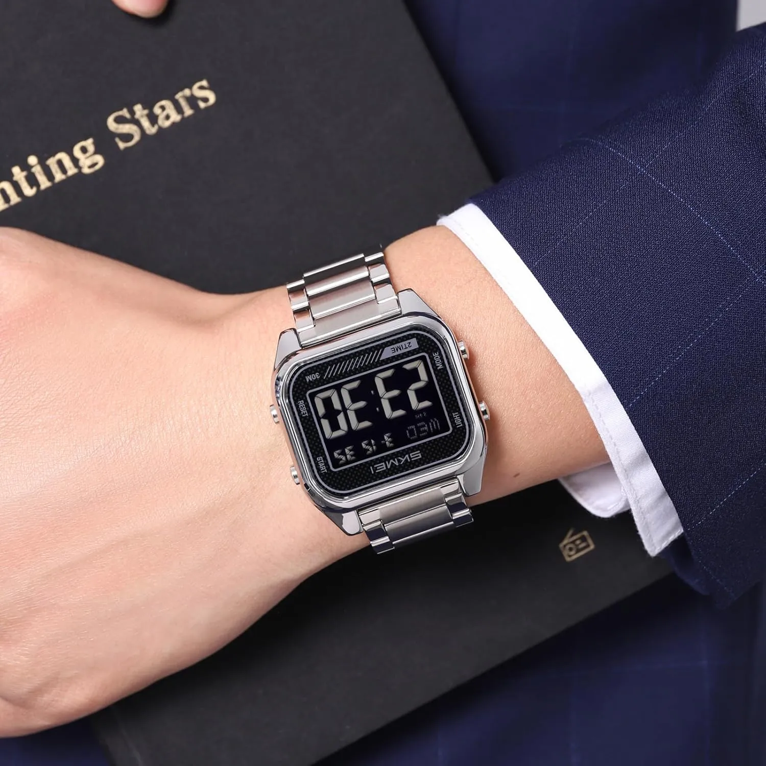 SKMEI Men's Digital Watch with EL Backlight Business Sports Military Men Watches Waterproof