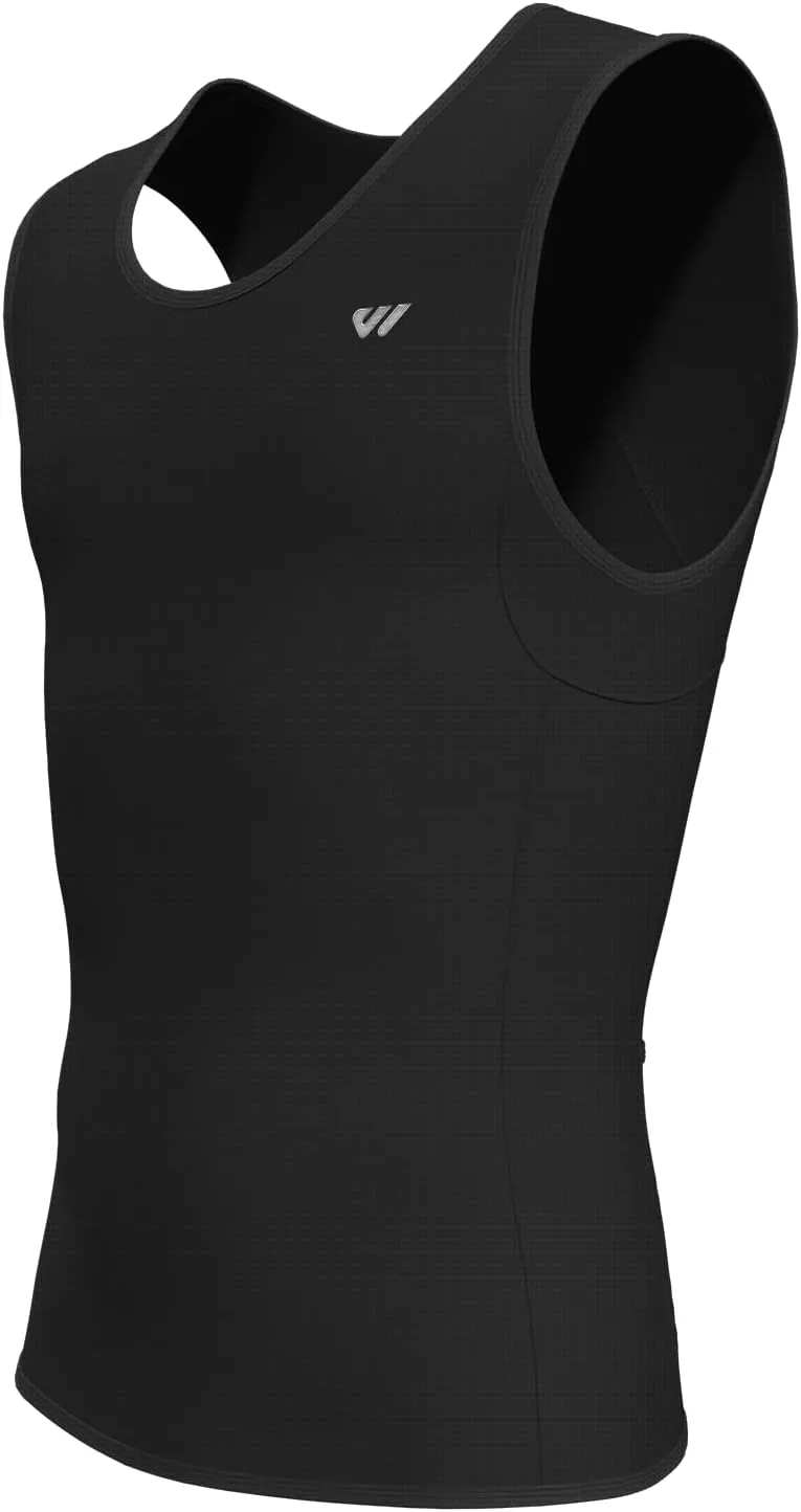 Sleeveless Cycling Jersey Men, Biking Base Layer Breathable and Lightweight with Back Pocket Sports Vest