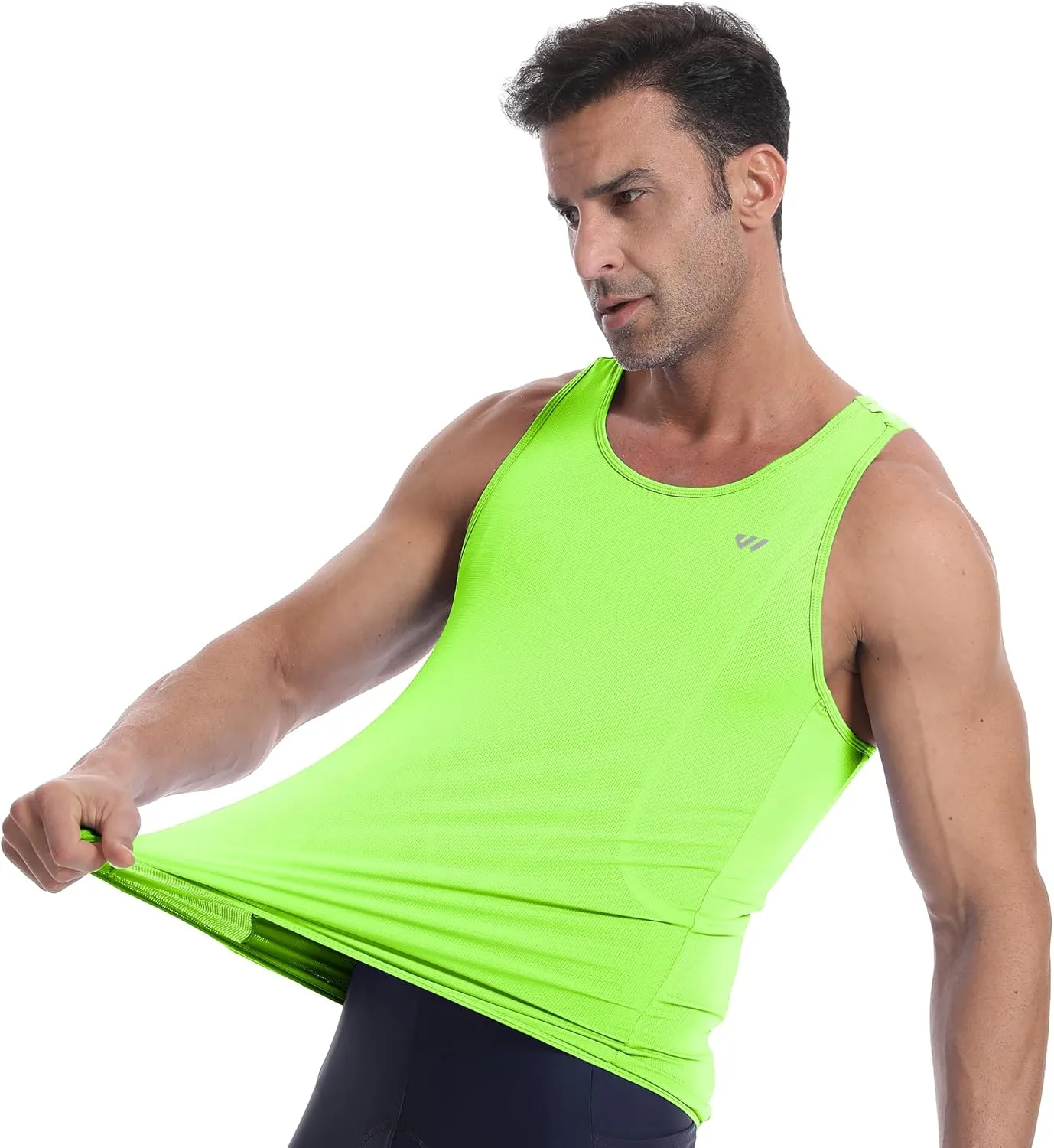 Sleeveless Cycling Jersey Men, Biking Base Layer Breathable and Lightweight with Back Pocket Sports Vest
