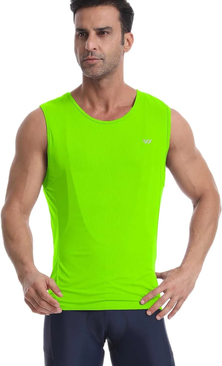 Sleeveless Cycling Jersey Men, Biking Base Layer Breathable and Lightweight with Back Pocket Sports Vest