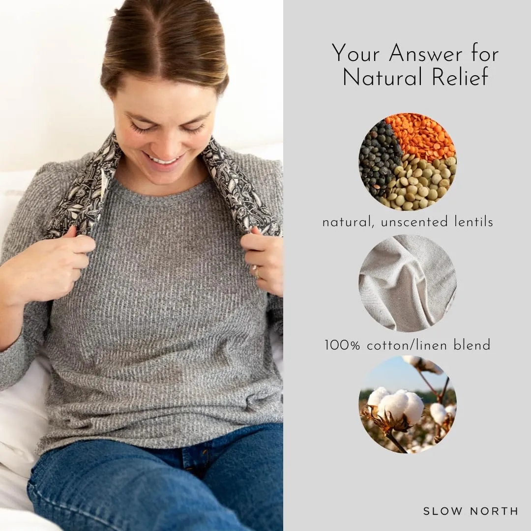 Slow North Hot & Cold Neck Shoulder Wrap: Natural Relief from Shoulder and Neck Ache, Menstrual Cramps Relief, and Stress Reduction