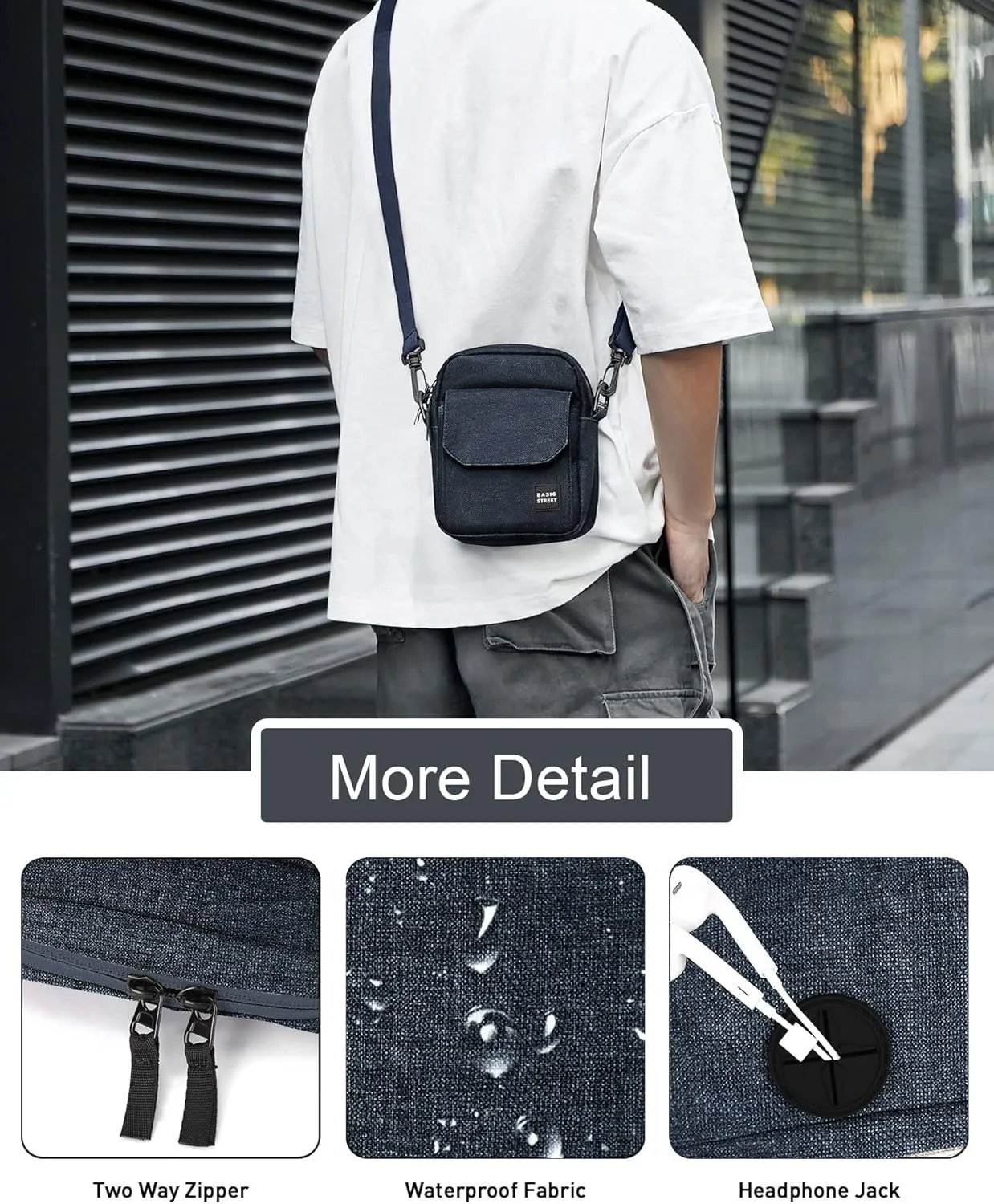 Small Crossbody Bag Side Shoulder Bag For Men, Women Mini Messenger Bag
