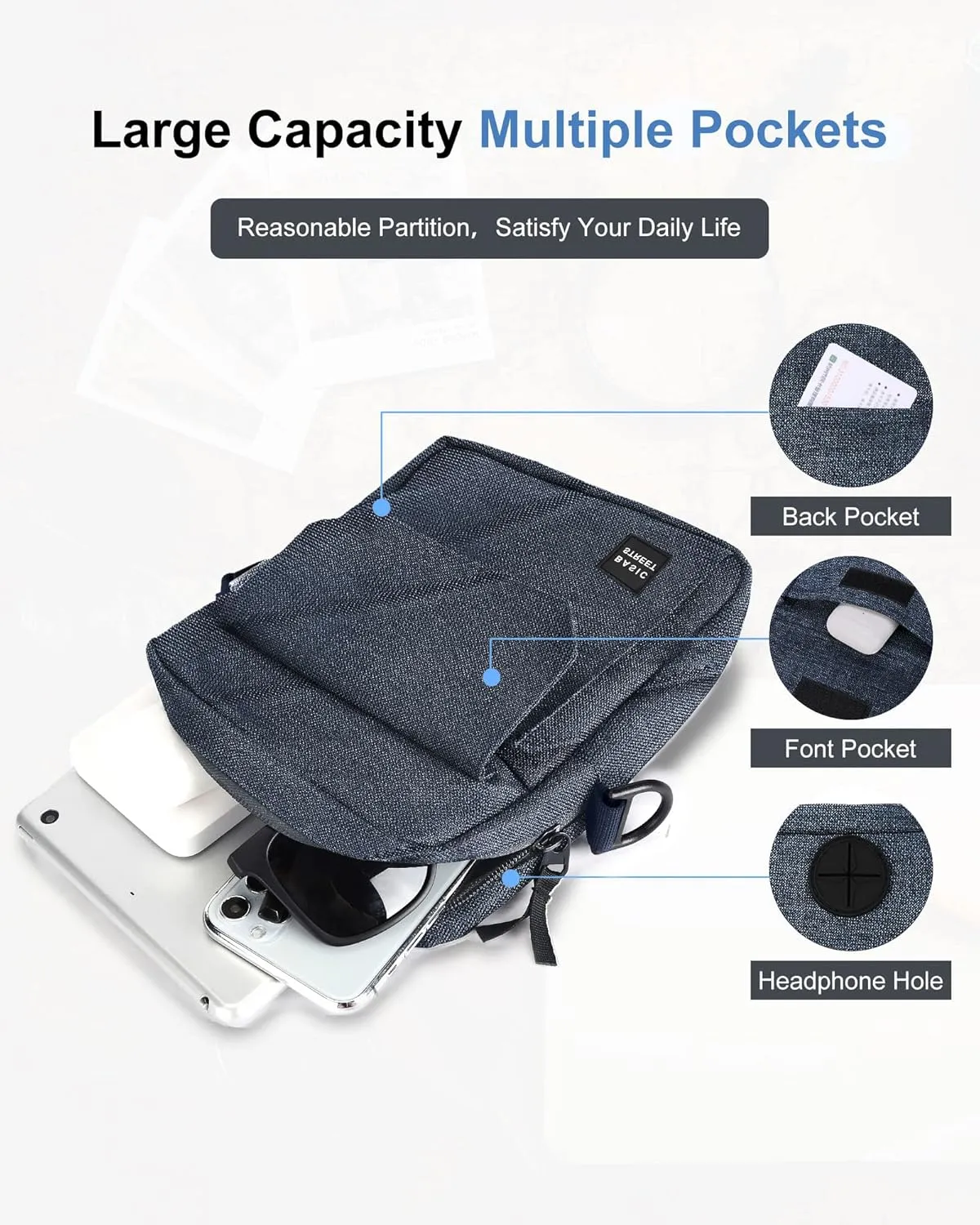 Small Crossbody Bag Side Shoulder Bag For Men, Women Mini Messenger Bag
