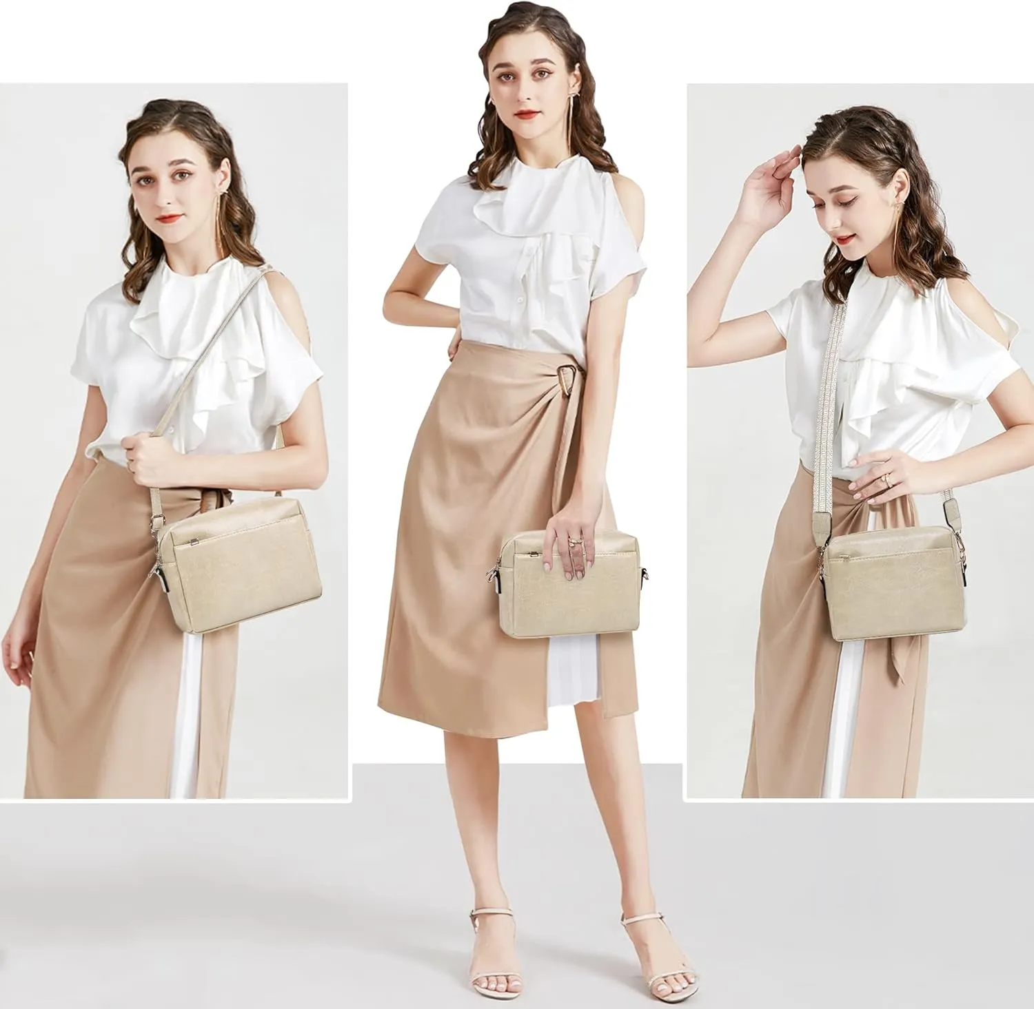 Small Crossbody Bags for Women Vegan Leather Purses Women's Shoulder Handbags Wallet Satchel Cross Body Purse