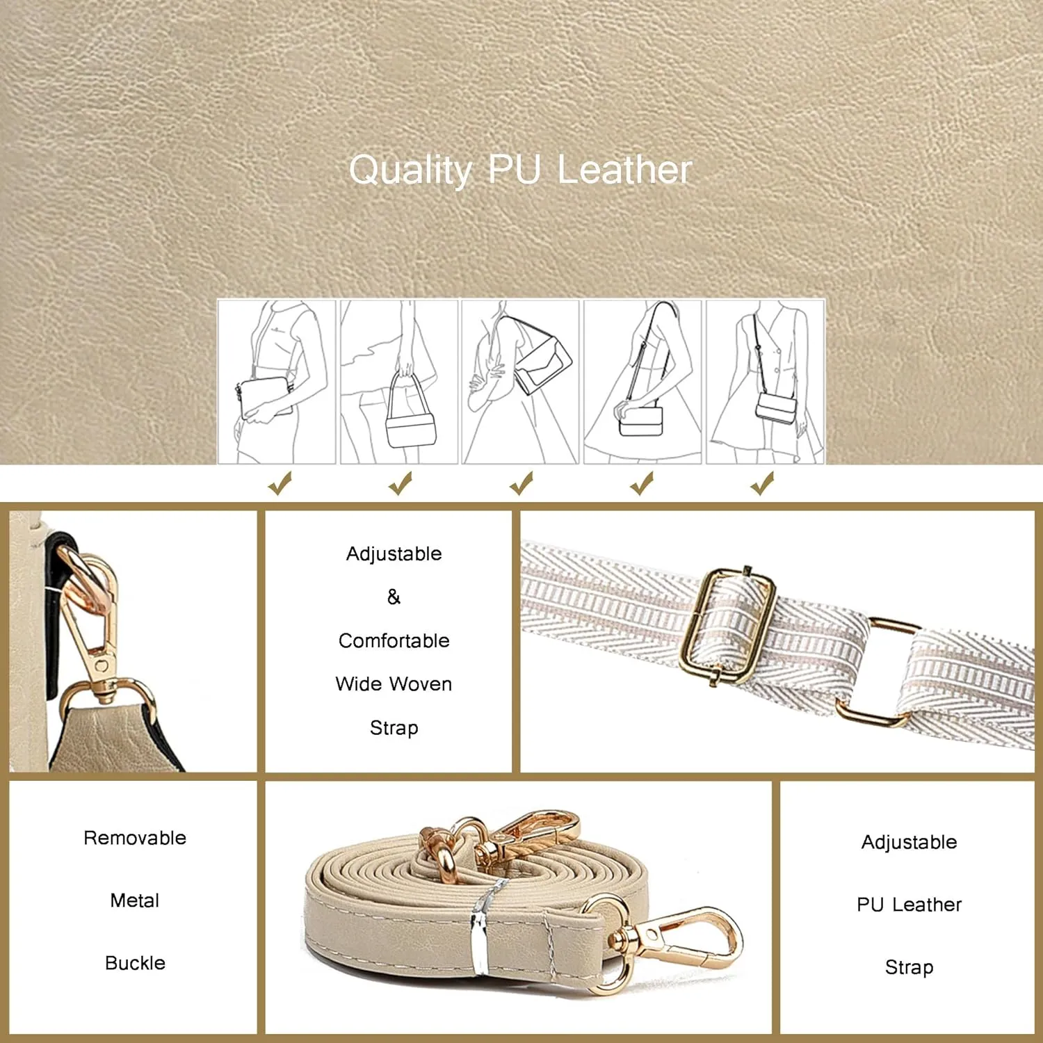 Small Crossbody Bags for Women Vegan Leather Purses Women's Shoulder Handbags Wallet Satchel Cross Body Purse