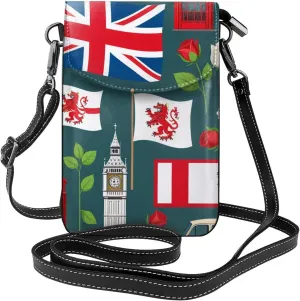 Small Crossbody Bags for Women,Leather Shoulder Bag for Cell Phone Purse with Strap and Strawberry Printed